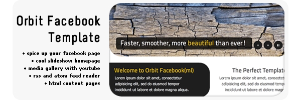 Product picture Flash - Orbit Facebook Template - ActiveDen
